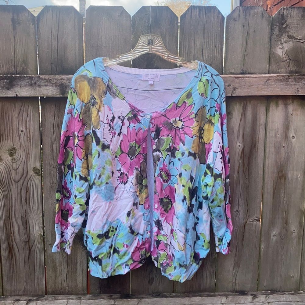 Joseph A. Floral cardigan sz. 2X